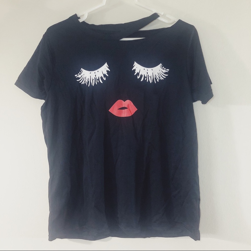 SHEIN Black Graphic T-Shirt (XL)